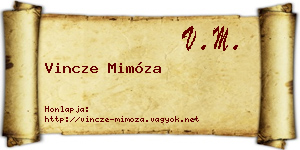 Vincze Mimóza névjegykártya