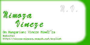 mimoza vincze business card